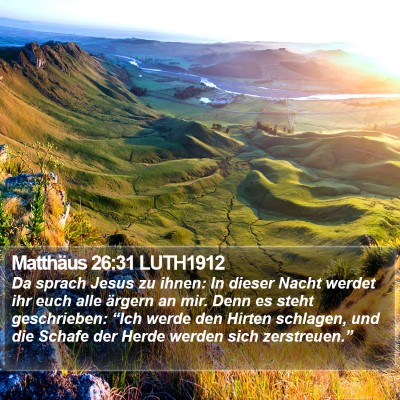 Matthäus 26:31 LUTH1912 Bible Verse Image