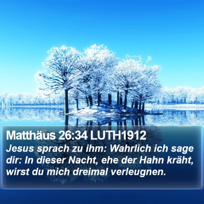 Matthäus 26:34 LUTH1912 Bible Verse Image