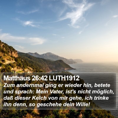 Matthäus 26:42 LUTH1912 Bible Verse Image