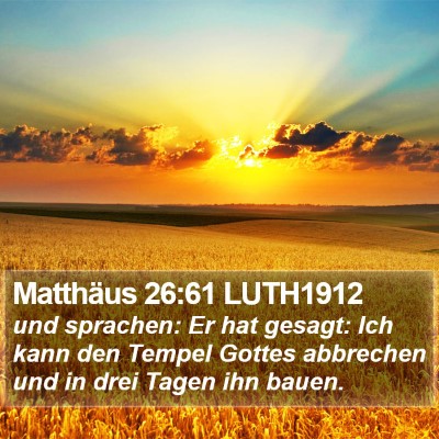 Matthäus 26:61 LUTH1912 Bible Verse Image