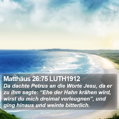 Matthäus 26:75 LUTH1912 Bible Verse Image