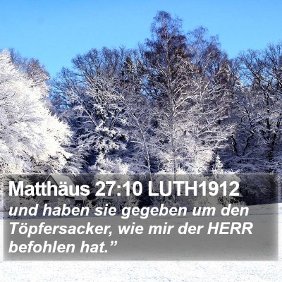 Matthäus 27:10 LUTH1912 Bible Verse Image