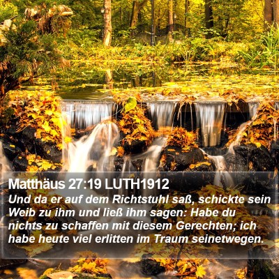 Matthäus 27:19 LUTH1912 Bible Verse Image