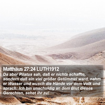Matthäus 27:24 LUTH1912 Bible Verse Image
