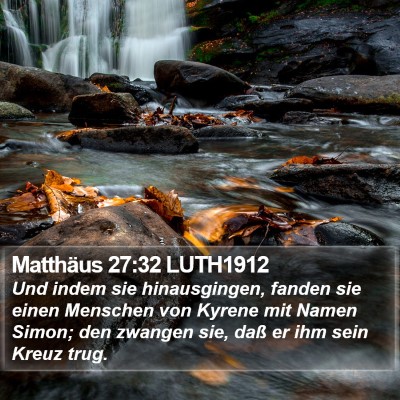 Matthäus 27:32 LUTH1912 Bible Verse Image
