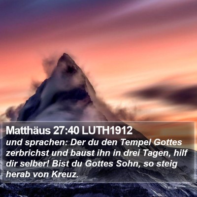 Matthäus 27:40 LUTH1912 Bible Verse Image