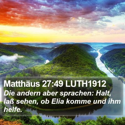 Matthäus 27:49 LUTH1912 Bible Verse Image