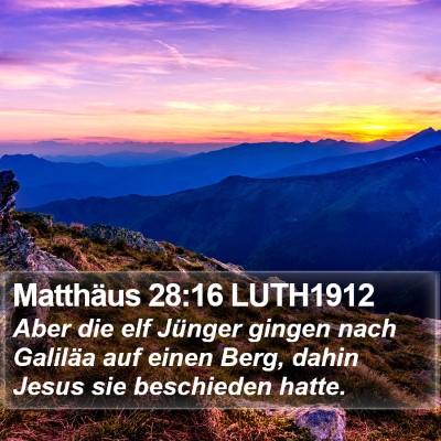 Matthäus 28:16 LUTH1912 Bible Verse Image