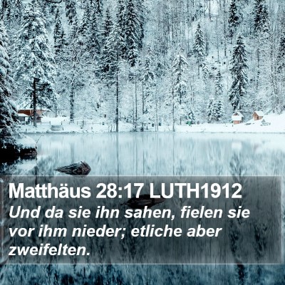 Matthäus 28:17 LUTH1912 Bible Verse Image