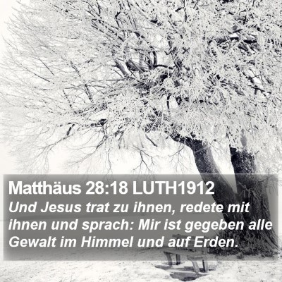 Matthäus 28:18 LUTH1912 Bible Verse Image