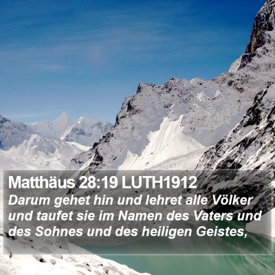 Matthäus 28:19 LUTH1912 Bible Verse Image