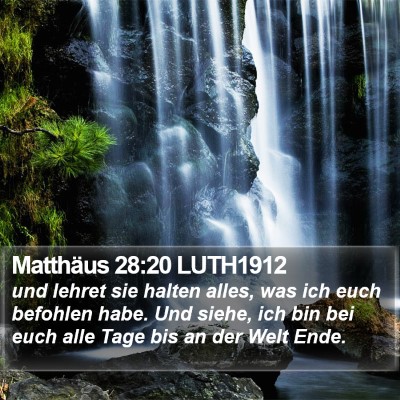Matthäus 28:20 LUTH1912 Bible Verse Image