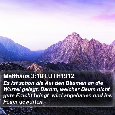 Matthäus 3:10 LUTH1912 Bible Verse Image