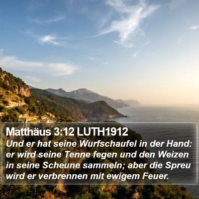 Matthäus 3:12 LUTH1912 Bible Verse Image