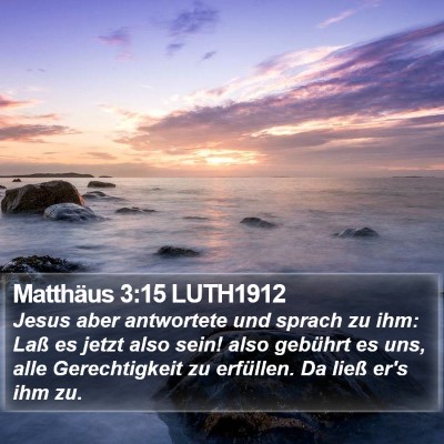 Matthäus 3:15 LUTH1912 Bible Verse Image