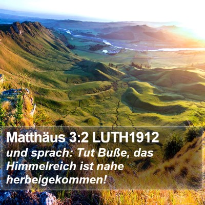 Matthäus 3:2 LUTH1912 Bible Verse Image