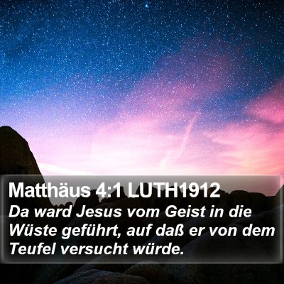 Matthäus 4:1 LUTH1912 Bible Verse Image