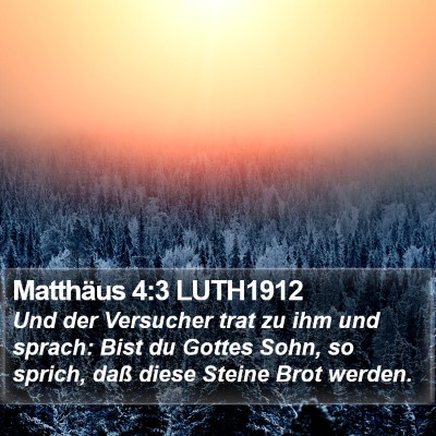 Matthäus 4:3 LUTH1912 Bible Verse Image