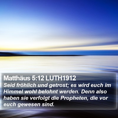 Matthäus 5:12 LUTH1912 Bible Verse Image