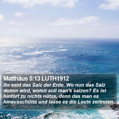 Matthäus 5:13 LUTH1912 Bible Verse Image