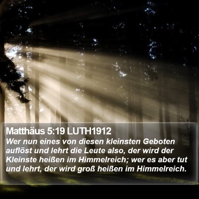 Matthäus 5:19 LUTH1912 Bible Verse Image