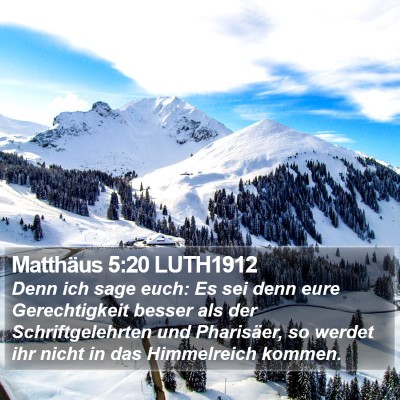 Matthäus 5:20 LUTH1912 Bible Verse Image