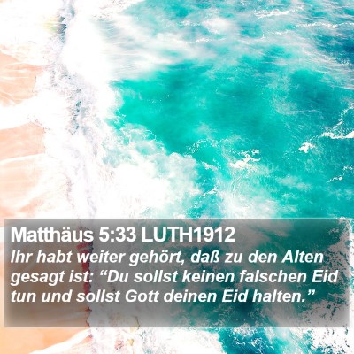 Matthäus 5:33 LUTH1912 Bible Verse Image