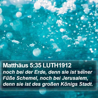 Matthäus 5:35 LUTH1912 Bible Verse Image