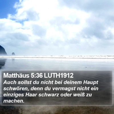 Matthäus 5:36 LUTH1912 Bible Verse Image