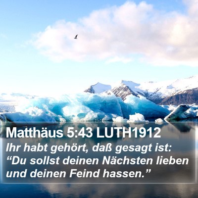 Matthäus 5:43 LUTH1912 Bible Verse Image
