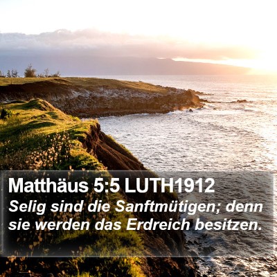 Matthäus 5:5 LUTH1912 Bible Verse Image