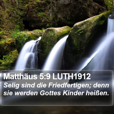 Matthäus 5:9 LUTH1912 Bible Verse Image