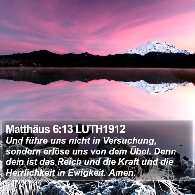 Matthäus 6:13 LUTH1912 Bible Verse Image