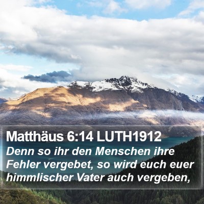 Matthäus 6:14 LUTH1912 Bible Verse Image
