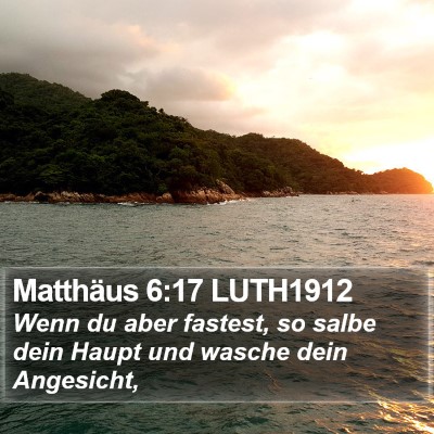 Matthäus 6:17 LUTH1912 Bible Verse Image
