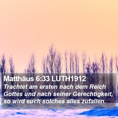 Matthäus 6:33 LUTH1912 Bible Verse Image