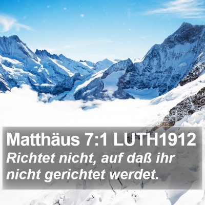 Matthäus 7:1 LUTH1912 Bible Verse Image