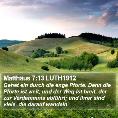 Matthäus 7:13 LUTH1912 Bible Verse Image