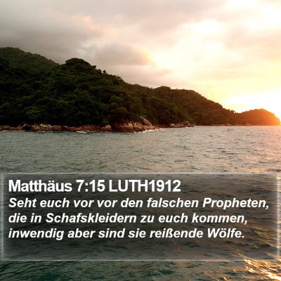 Matthäus 7:15 LUTH1912 Bible Verse Image