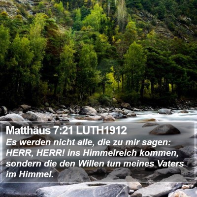 Matthäus 7:21 LUTH1912 Bible Verse Image