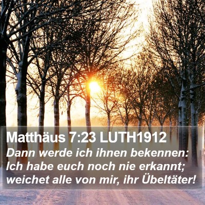 Matthäus 7:23 LUTH1912 Bible Verse Image