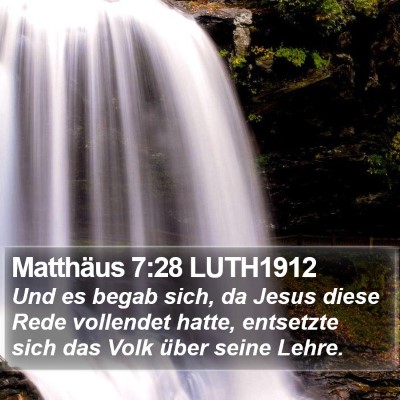 Matthäus 7:28 LUTH1912 Bible Verse Image