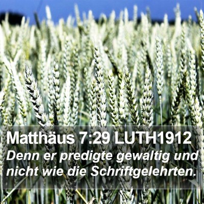 Matthäus 7:29 LUTH1912 Bible Verse Image