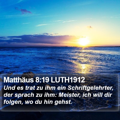 Matthäus 8:19 LUTH1912 Bible Verse Image