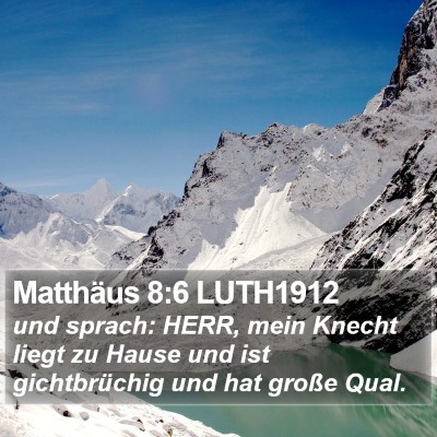 Matthäus 8:6 LUTH1912 Bible Verse Image