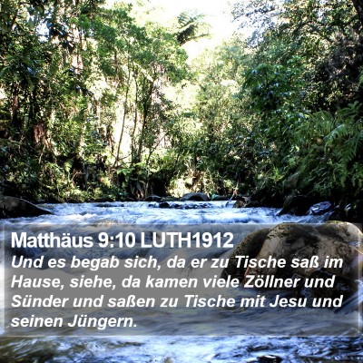 Matthäus 9:10 LUTH1912 Bible Verse Image