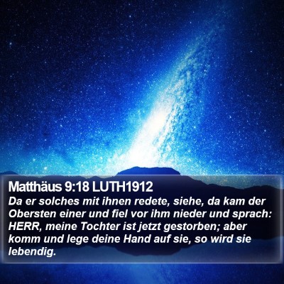 Matthäus 9:18 LUTH1912 Bible Verse Image