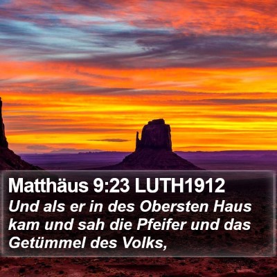 Matthäus 9:23 LUTH1912 Bible Verse Image