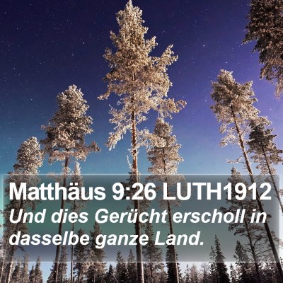 Matthäus 9:26 LUTH1912 Bible Verse Image