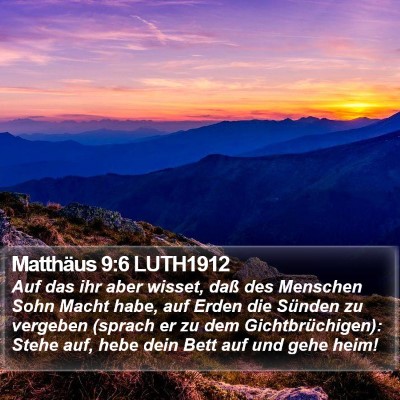 Matthäus 9:6 LUTH1912 Bible Verse Image